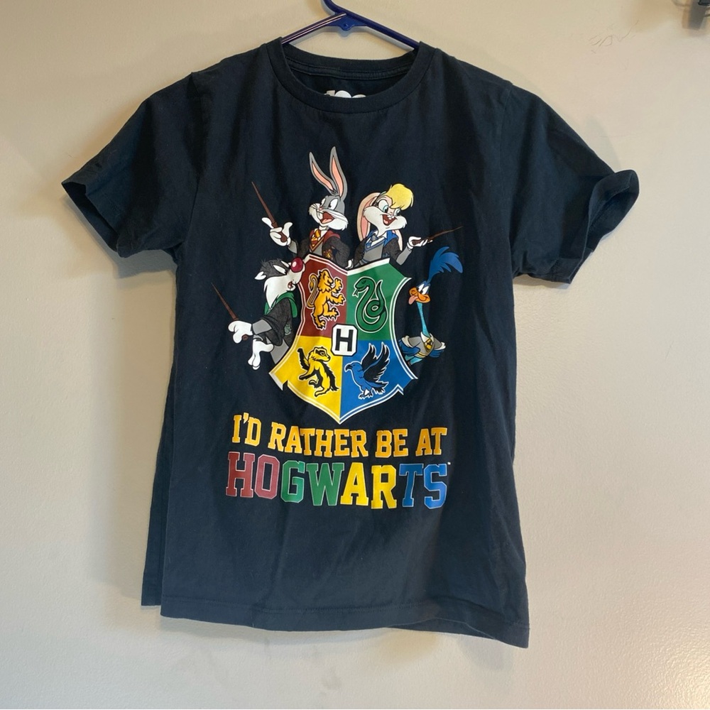 Warner Brothers Kids T-shirt  Black Kids Size L‎ Hogwarts